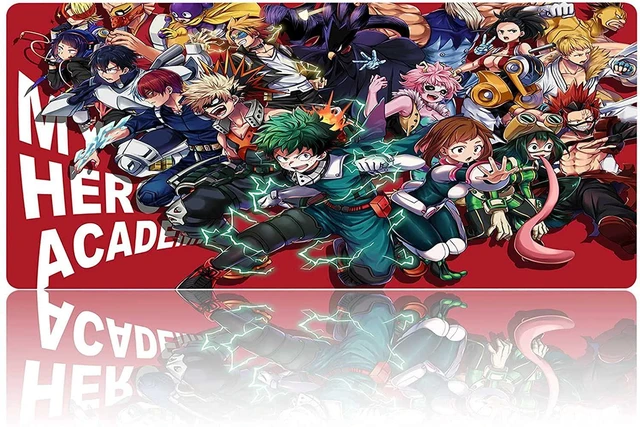 Main image of Anime Mouse Pad My Hero Academia Characters,Extra Large Gaming Mousepad Laptop Desk Pad Mat,Non-Slip Rubber Base,Stitched Edges,Smooth Fabric,Computer Keyboard & Mice Combo Pads 35.4x15.7 inch