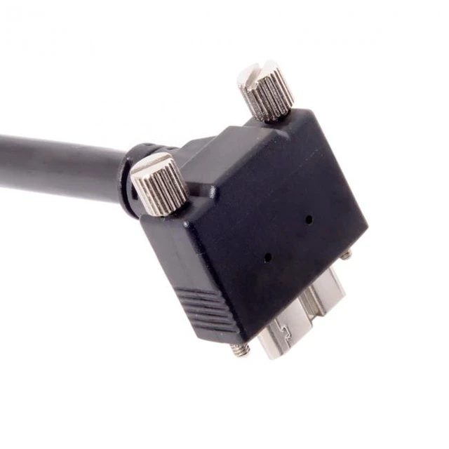 Alt view image 6 of 7 - Chenyang CY 5.0M 90 Degree Up Angled Micro USB Screw Mount to 3.0 Data Cable for Industrial Camera