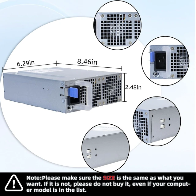 Alt view image 4 of 7 - LXun Upgraded L2200EPF-00 VG3M6 2200Watts Power Supply Compatible with DELL T7960 T7920 Precision Workstation 2200W Switching Power Supply Replaces H2200EPF-00 NC3TP 0NC3TP Hot-Swappable Power Supply