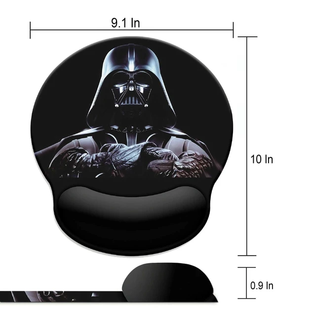 Alt view image 3 of 7 - Black Mouse Pad with Wrist Rest,Non-Slip Rubber Base for Comfortable Gaming Mousepad - Ergonomic Mouse Pad with Wrist Support Suitable for Laptop Desktop and Work, Office Desk Accessory