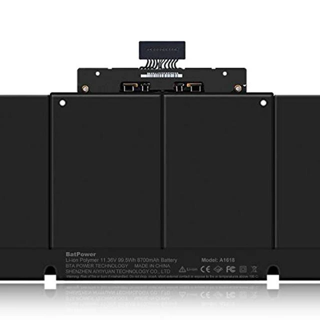 Alt view image 5 of 5 - BatPower A1618 Replacement Laptop Battery for Apple Mid 2015 MacBook Pro 15-inch Retina A1398 EMC 2909 EMC 2910 Battery MacBook Pro 15" Retina A1398 Apple A1618 Battery 99.5Wh