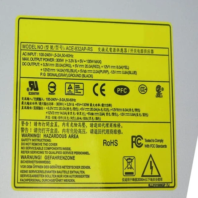 Alt view image 3 of 3 - PSU for IEI 300W Switching Power Supply ACE-832AP ACE-832AP-RS Replace ACE-A130B 832A