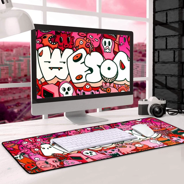 Alt view image 7 of 7 - Mouse Pad Extended Large Gaming Mouse Pad Graffiti Anime Mousepad Mouse Mat for Laptop, Computer & PC (A-31.5"x11.8")