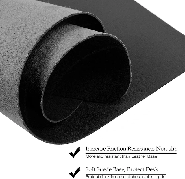 Alt view image 5 of 7 - Large Mouse Pad, Keyboard Pad,Desk Mat, Desktop Home Office Cute Decor Big Extended Laptop Protector Computer Accessories Pretty Waterproof PU Leather Mousepad 30"x 14"(Leather-Black)