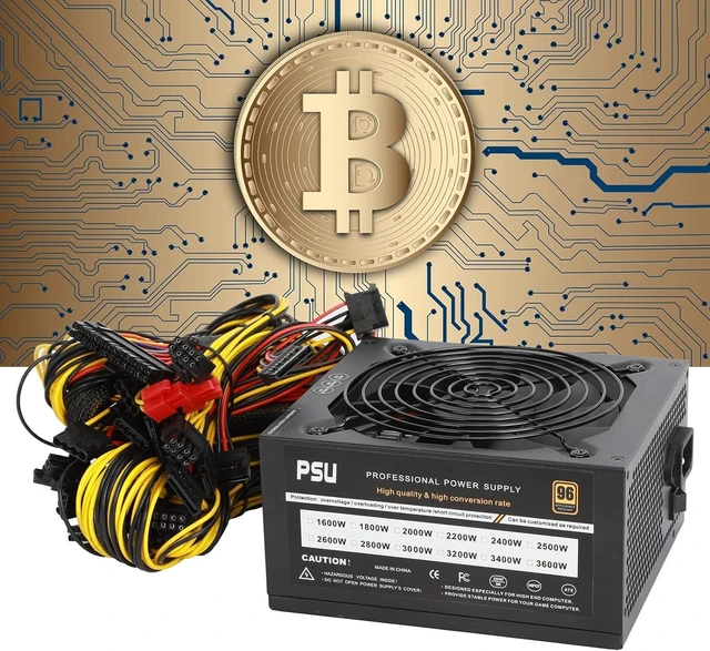 Alt view image 4 of 7 - 1800W-2400W Mining Power Supply Supports 8 GPU Mining Rig, 95% Conversion Efficiency PC Mining Power Supply ETH Rig Ethereum Miner Black 2400W