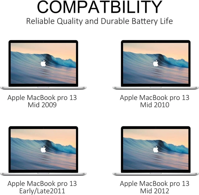 Alt view image 2 of 7 - A1322 Laptop Battery for MacBook Pro 13 inch A1278 (Mid 2009 2010 Early 2011 Late 2011 Mid 2012 Version) MB990LL/A MB991LL/A MC375LL/A MD314LL/A MC724LL/A - 12 Months Warranty