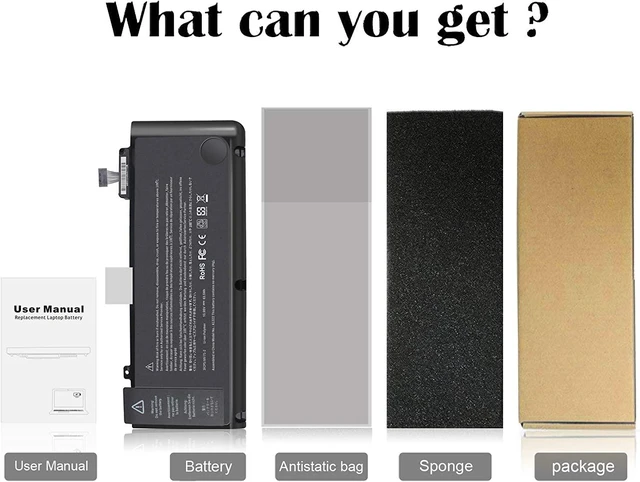 Alt view image 7 of 7 - A1322 Laptop Battery for MacBook Pro 13 inch A1278 (Mid 2009 2010 Early 2011 Late 2011 Mid 2012 Version) MB990LL/A MB991LL/A MC375LL/A MD314LL/A MC724LL/A - 12 Months Warranty