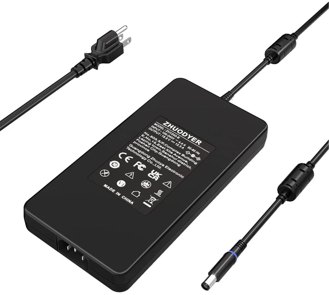 Main image of 240W 180W Laptop Charger Compatible with Dell Alienware M15 R3 R4 R7 R6 R5 M17 R5 R4 R3 15 R3 R2 17 R3 G15 G16 G7 G5 G3 Series, Precision 7730 M17 X15 X17 X16 Gaming Laptop AC Power Adapter-7.4*5.0MM