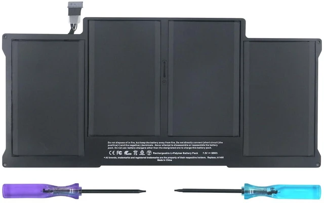 Main image of A1466 A1405 Laptop replacement Battery for MacBook Air 13 inch A1466 (Mid 2012Mid 2013Early 2014Early 20152017) A1369 (Late 2010Mid 2011 Version) fits A1466 A1369 A1496-7.3V 50Wh/6800mAh