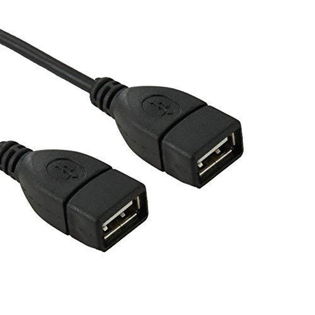 Alt view image 3 of 5 - USB 2.0 Front Panel Header 9/10Pin 1 Male to 2 USB 2.0 Female Y Splitter Mainboard Header Port Extension Cable Adapter