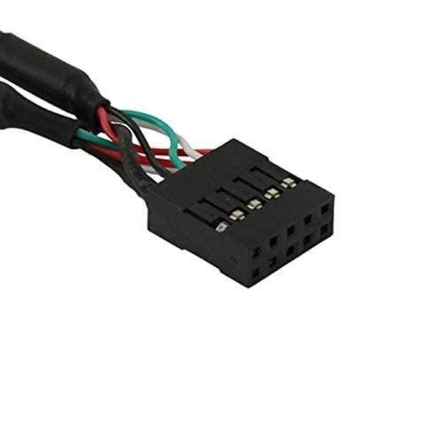Alt view image 5 of 5 - USB 2.0 Front Panel Header 9/10Pin 1 Male to 2 USB 2.0 Female Y Splitter Mainboard Header Port Extension Cable Adapter