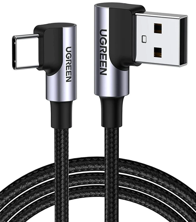Main image of UGREEN USB C Cable 90 Degree Type C Cable 18W Fast Charging USB A to USB C Cable Right Angle Compatible with iPad Mini 6Galaxy S21 S20 Note20 S21 Z Flip 3 Z Fold Pixel PS5 GoPro Hero 8 Switch 6ft