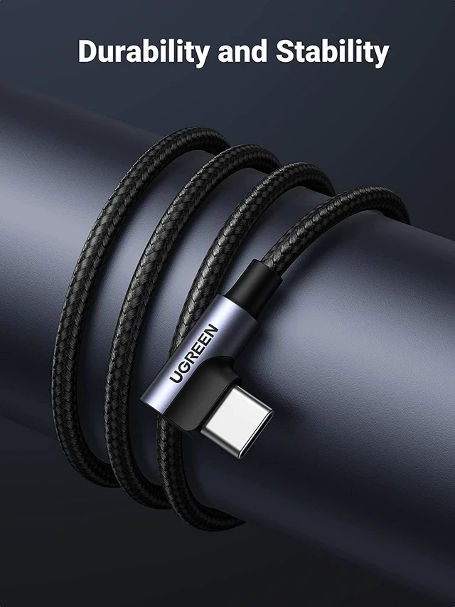 Alt view image 7 of 7 - UGREEN USB C Cable 90 Degree Type C Cable 18W Fast Charging USB A to USB C Cable Right Angle Compatible with iPad Mini 6Galaxy S21 S20 Note20 S21 Z Flip 3 Z Fold Pixel PS5 GoPro Hero 8 Switch 6ft