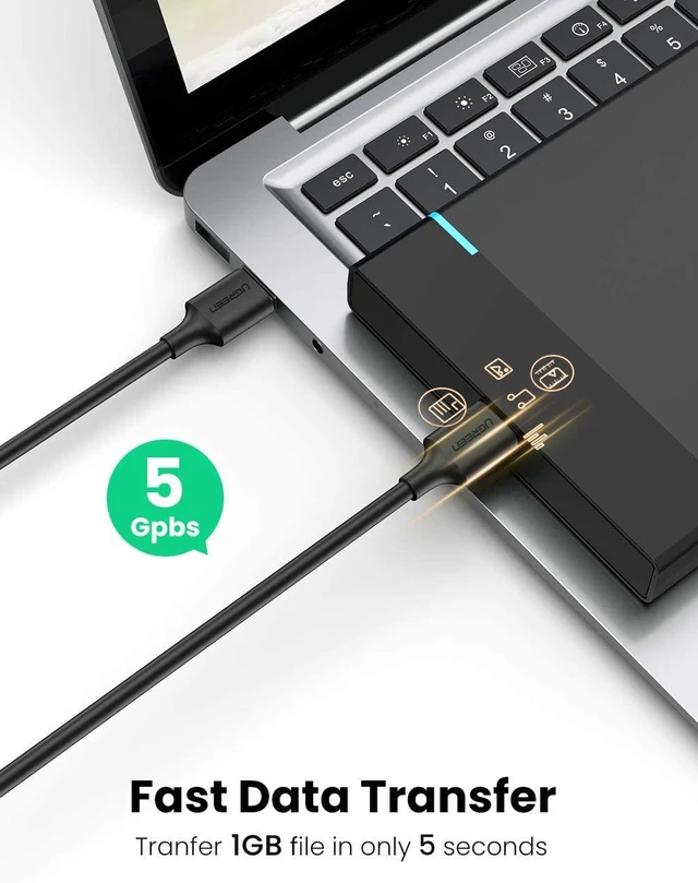 Alt view image 3 of 7 - UGREEN USB to USB Cable, USB 3.0 Male to Male Type A to Type A Cable for Data Transfer Compatible with Hard Drive, Laptop, DVD Player, TV, USB 3.0 Hub, Monitor, Camera, Set Up Box and More 3FT