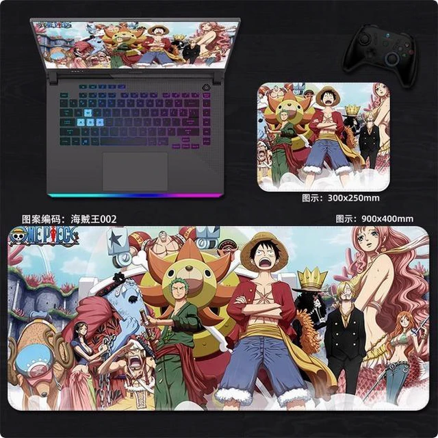 Main image of One Piece anime mouse pad Extended Gaming Mouse Pad with Stitched Edges Large Mouse pad with Non-Slip Rubber Base for Work & Gaming, Offi ce & Home, 300*250mm
