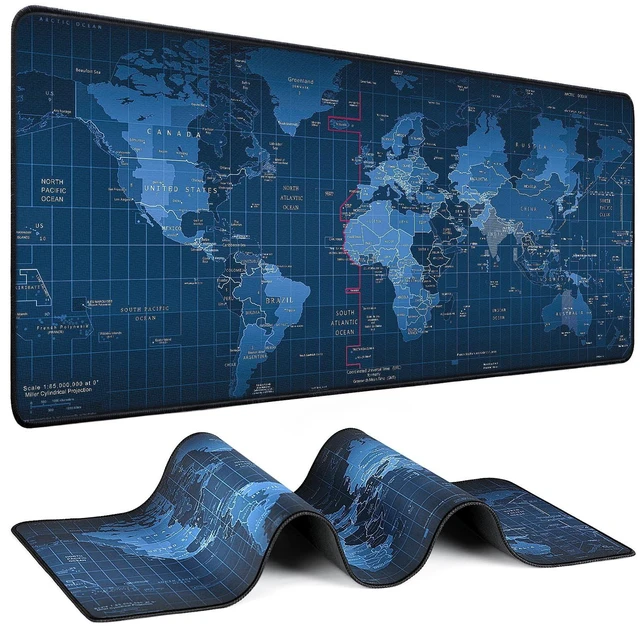 Main image of Mouse Pad Gaming - Desk Mat for Keyboard and Mouse - Large Mouse Pad for Desk, World Map Mousepad (31.5 x 11.8inch) with Non-Slip Base, Desks Pad Mat for Gaming, Office and Home