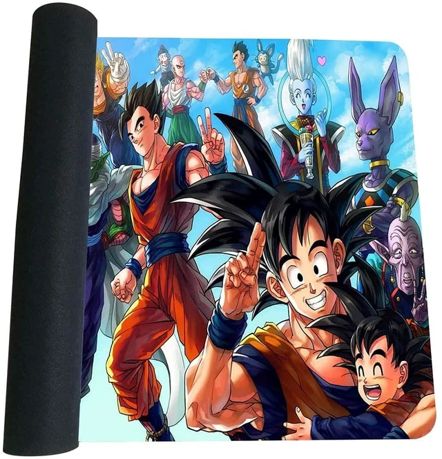 Alt view image 4 of 5 - kiyokidy Anime Dragon Ball Mouse Pad,Extended Gaming Mouse Pad with Stitched Edges, Large Mouse pad with Non-Slip Rubber Base for Work & Gaming, Office & Home, 35.4x15.7inch