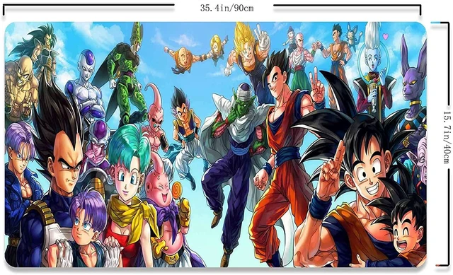 Alt view image 3 of 5 - kiyokidy Anime Dragon Ball Mouse Pad,Extended Gaming Mouse Pad with Stitched Edges, Large Mouse pad with Non-Slip Rubber Base for Work & Gaming, Office & Home, 35.4x15.7inch