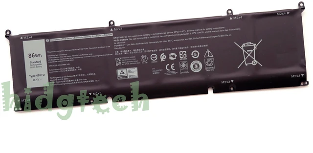 Main image of New 69KF2 86Wh Battery for XPS 15 9500 2020 Precision 5550 Alienware M15 R3 R4 M17 R3 R4 Series 8FCTC 70N2F 31CP7/48/63-2
