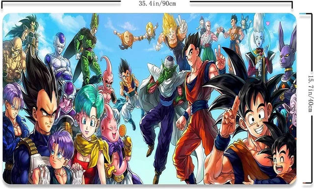 Alt view image 3 of 6 - kiyokidy Anime Dragon Ball Mouse Pad,Extended Gaming Mouse Pad with Stitched Edges, Large Mouse pad with Non-Slip Rubber Base for Work & Gaming, Office & Home, 35.4x15.7inch