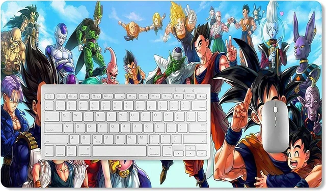 Alt view image 2 of 6 - kiyokidy Anime Dragon Ball Mouse Pad,Extended Gaming Mouse Pad with Stitched Edges, Large Mouse pad with Non-Slip Rubber Base for Work & Gaming, Office & Home, 35.4x15.7inch