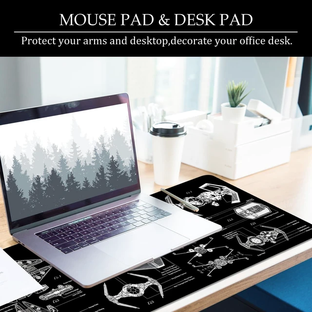 Alt view image 6 of 6 - Black Gaming Mouse Pad Large Mouse Pad XL Desk Mat 31.5x11.8x0.12 inch Large Desk Pad Design Keyboard Pad (Design -6)