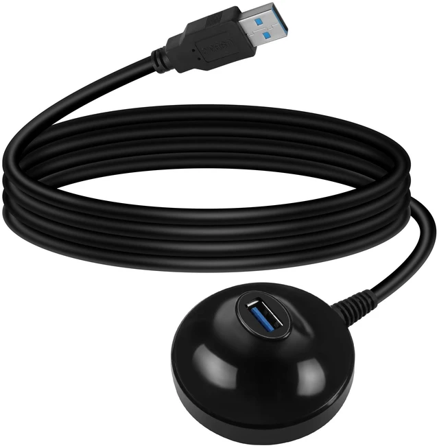 Main image of 4.9FT USB 3.0 Extension Cable with Pedestal,5Gbps USB 3.0 Type-A Male to Female Extension Stand for USB WiFi Adapter,USB Flash Drive,Card Reader,Keyboard,Mouse Etc