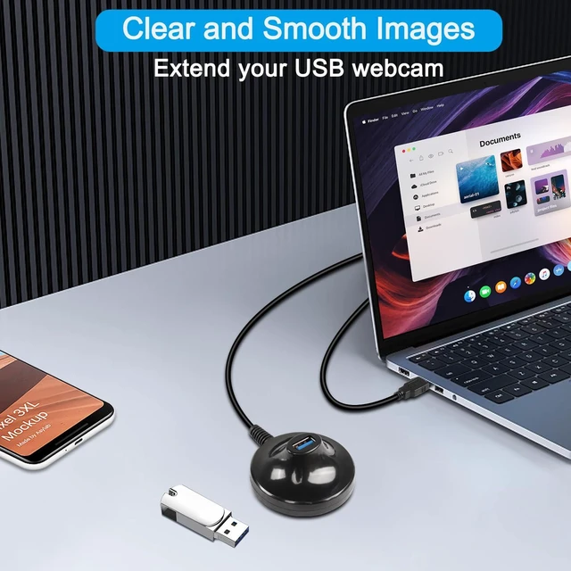 Alt view image 3 of 7 - 4.9FT USB 3.0 Extension Cable with Pedestal,5Gbps USB 3.0 Type-A Male to Female Extension Stand for USB WiFi Adapter,USB Flash Drive,Card Reader,Keyboard,Mouse Etc
