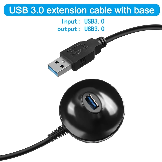 Alt view image 6 of 7 - 4.9FT USB 3.0 Extension Cable with Pedestal,5Gbps USB 3.0 Type-A Male to Female Extension Stand for USB WiFi Adapter,USB Flash Drive,Card Reader,Keyboard,Mouse Etc