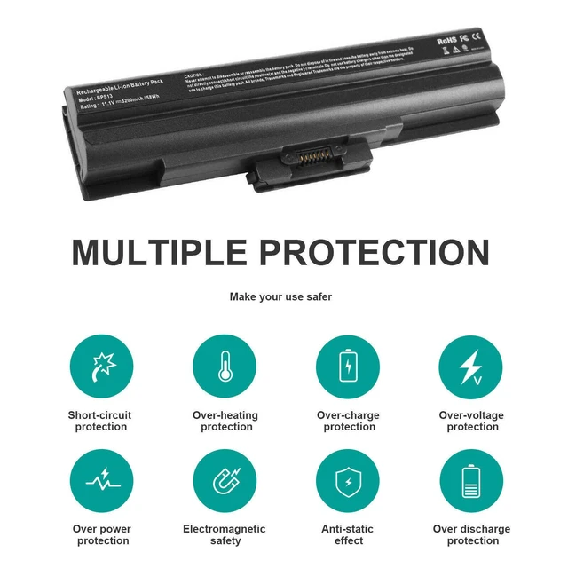 Alt view image 3 of 5 - 11.1V Battery for Sony VAIO VGN-NS230E VGN-AW420F VGN-NW270F/S VGN-SR490