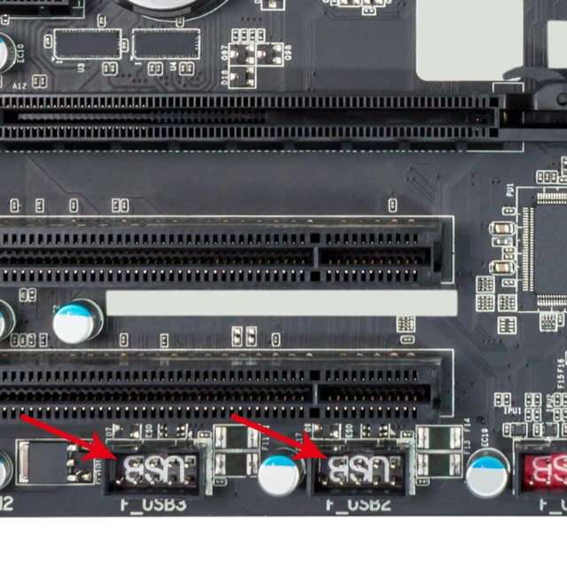 Alt view image 6 of 7 - Motherboard USB 2.0 to Type C Front Panel Cable for New PC Case, Front Panel Connector Motherboard 9Pin to USB C