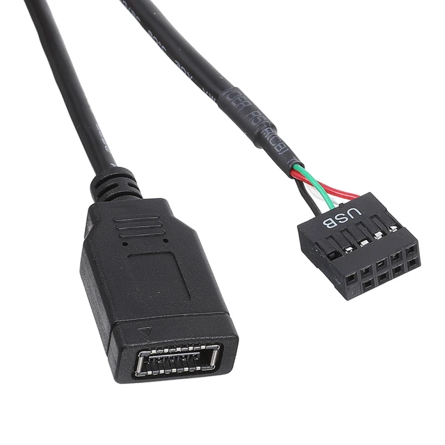 Alt view image 5 of 7 - Motherboard USB 2.0 to Type C Front Panel Cable for New PC Case, Front Panel Connector Motherboard 9Pin to USB C