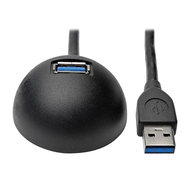 Alt view image 2 of 5 - 5ft Ultra High Speed USB 3.0 Extension Cable for Desktop - STP - USB-A Male to USB-A Female SuperSpeed Cable for Computer, Laptop, Tablet, and TV + 2 Adhesive Cable Organizer Clips