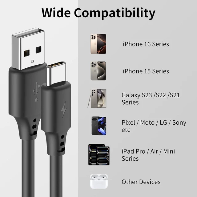 Alt view image 7 of 7 - Coiled USB C Cable for Car 2Pack 3ft USB to USBC Coiled Cord for iPhone 16 15 Pro Max 3A USB Type C Retractable Cable Fast Charging with Galaxy S23 S22 S21 S20 Note 20 10 A10e A20 A50 Moto G LG
