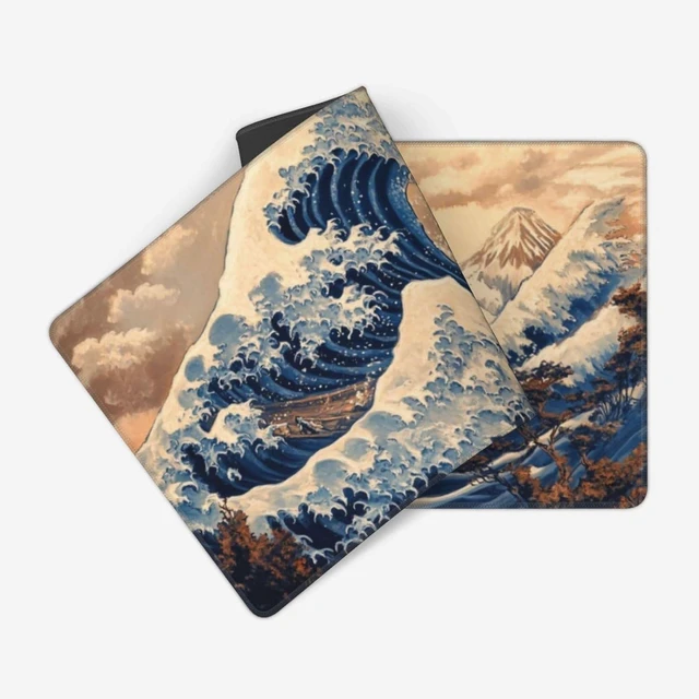Alt view image 6 of 7 - Japanese Sea Wave Large Mouse Pad Gaming Mouse Pad XXL Art Large Mouse Pad Keyboard Mat Desk Mat Non-Slip Rubber Base