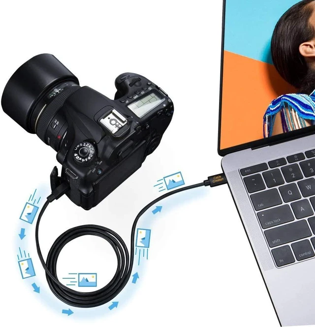 Alt view image 3 of 7 - CableCreation Mini USB to USB C Cable 6.6FT USB Type C to Mini USB Cable USB Mini B Charging Cable for GoPro Hero 3+ PS3 Controller MP3 Player, Digital Camera Other USB Mini B Devices 2M Black