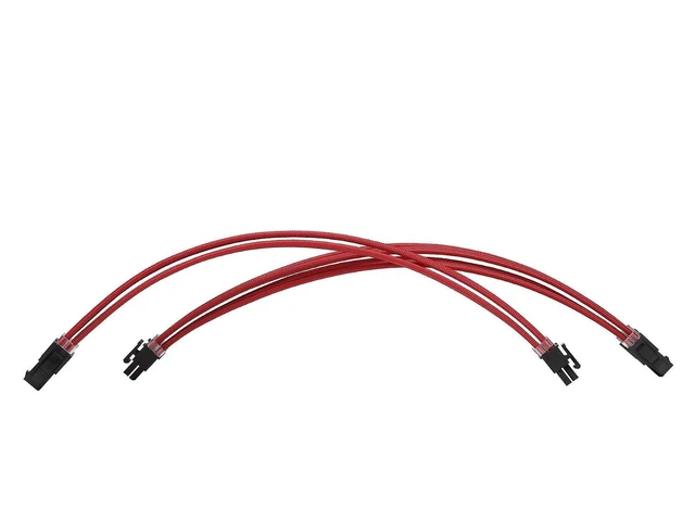 Alt view image 12 of 12 - Sleeve Extension Power Supply Cable Kit 18AWG ATX 24P+ EPS 8-P+PCI-E8-P with Combs for PSU to Motherboard/GPU (red)