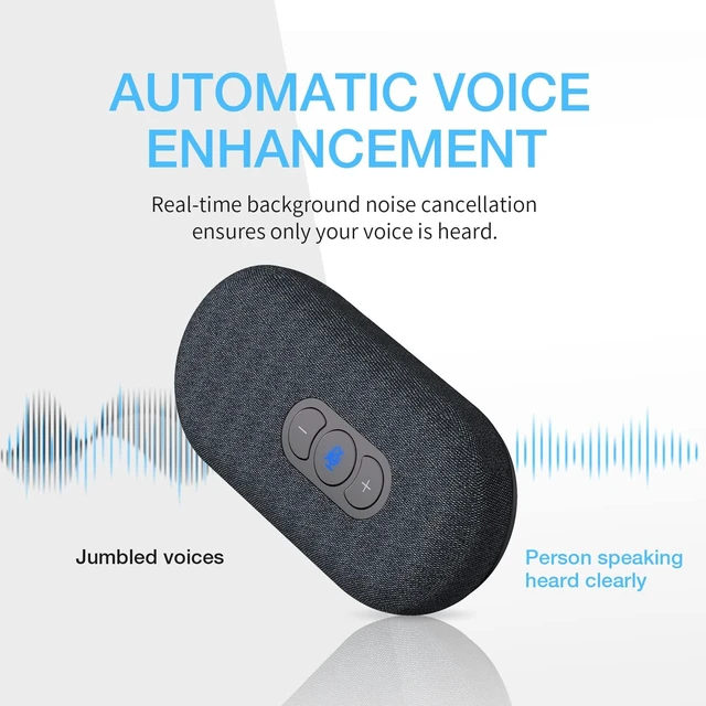 Alt view image 4 of 5 - USB Speakerphone, Conference Computer Speaker with Microphone for Virtual Meetings, 360° Voice Pickup, Echo CancellationNoise Reduction, Plug and Play, Compatible with Zoom, Teams, Skype and More