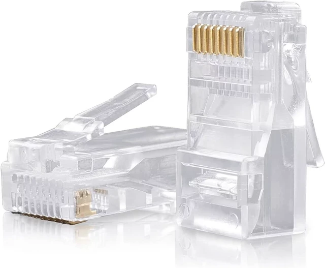 Alt view image 6 of 10 - SHD RJ45 Connectors RJ45 Crimp Ends 8P8C UTP Network Plug for CAT5 CAT5E CAT6 Stranded Cable Solid Crystal Head 100PCS