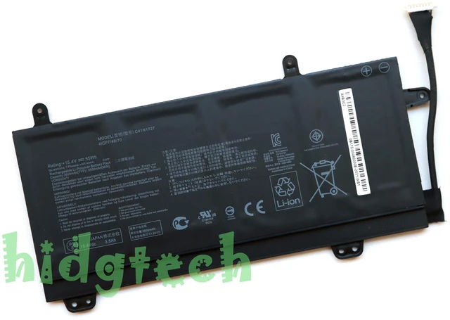 Main image of NEW C41N1727 Laptop Battery For Asus zephyrus M GM501 GM501G GM501GM GM501GS GU501GM ROG GU501 GU501G GU501GM Series 0B200-02900000 4ICP7/48/70
