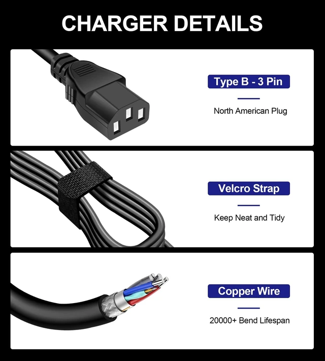 Alt view image 5 of 5 - 240W 6.0x3.7mm Laptop Charger Compatible with ASUS ROG Zephyrus G14 G15 G16 M16 S15 S17 ROG Strix G15 G513IE G17 TUF A15 F15 A17 FX707 FX707ZM