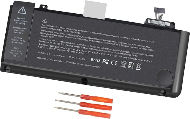 Alt view image 9 of 14 - A1322 A1278 Laptop Battery Replacement for MacBook Pro 13 inch (2012 2011 2010 2009 Version),MB990*/A MB990LL/A MB990J/A 020-6547-A 661-5229 661-5557 MacBook Pro 13 inch MacBook Pro mid 2012 Battery