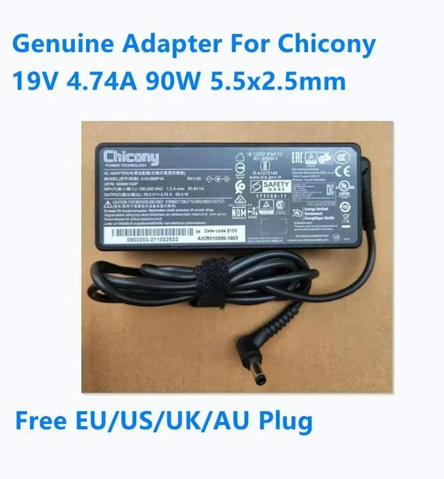 Main image of OIAGLH Chicony 19V 4.74A 90W A15-090P1A A10-090P3A A16-090P1A A17-090P1A Power Supply AC Adapter For Laptop Power Charger