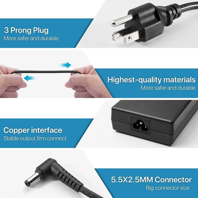 Alt view image 9 of 12 - 180W 150W 120W Charger Fit for MSI Gaming Laptop GF63 GF65 GF75 MS-16K2 MS-16R5 MS-17F3 Power Adapter Supply Cord