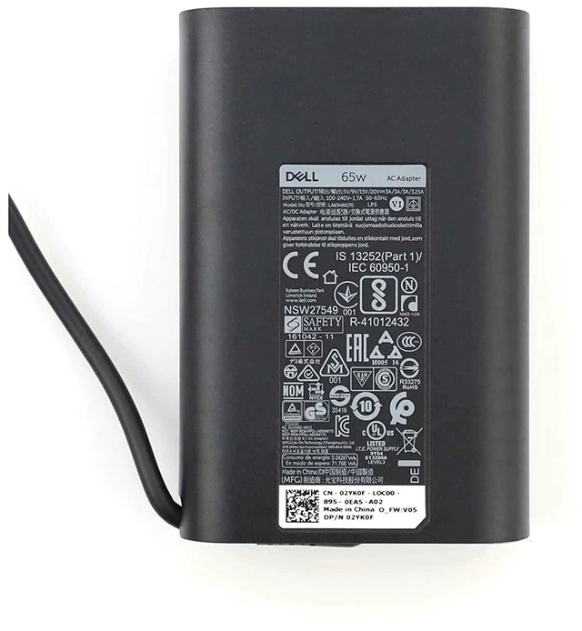Alt view image 11 of 14 - New Dell Laptop Charger 65W(Watt) AC Power Adapter With Type c(USB-C/USBC) Tip Include Power Cord For XPS 12, 9250 XPS 13 9350 9360 9365 9370 9380, Latitude 7370 7280 7480 5480 7275 5290 7490