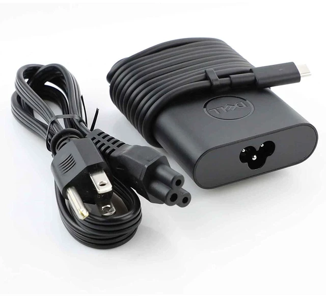 Alt view image 13 of 14 - New Dell Laptop Charger 65W(Watt) AC Power Adapter With Type c(USB-C/USBC) Tip Include Power Cord For XPS 12, 9250 XPS 13 9350 9360 9365 9370 9380, Latitude 7370 7280 7480 5480 7275 5290 7490