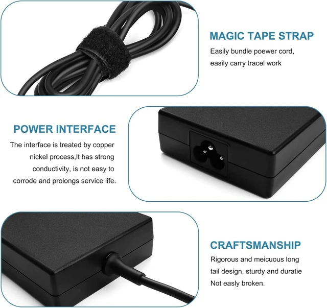 Alt view image 4 of 7 - 120W Charger for msi Laptop Charger msi gf63 gv15 GV15-Thin-11SC GF63 Thin 10 11 12Th Intel core Laptop ms-16r5 ms-16r6 ms-16r7 adp-120vh d a17-120p2a