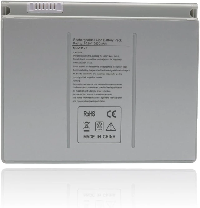 Alt view image 13 of 14 - A1175 A1260 Laptop Battery for MacBook Pro 15 inch A1150 A1211 A1226 Compatible MA348G / A MA466LLA MA348J / A MB134XA MA463 MA464