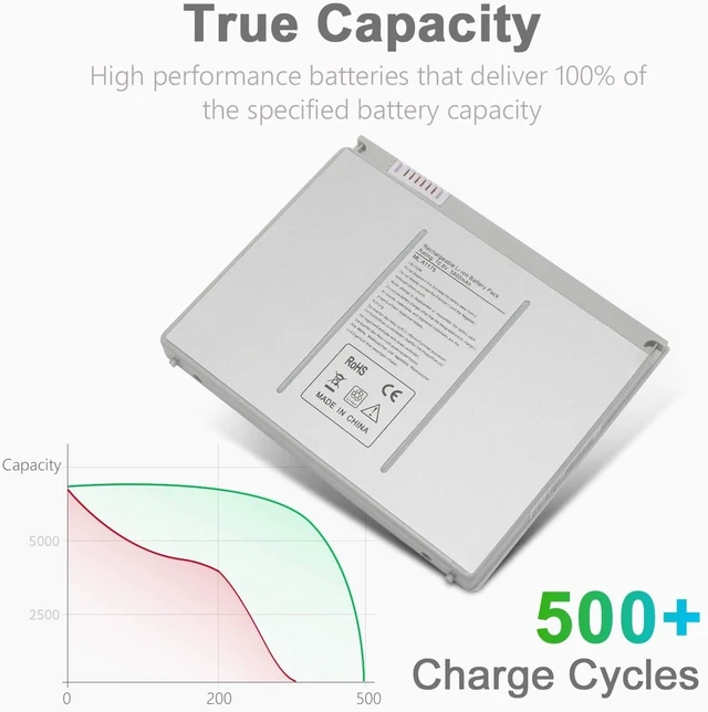Alt view image 11 of 14 - New Upgrade A1175 Laptop Battery for MacBook Pro 15 inch A1175 A1260 A1150 A1211 A1226 for (2006 2007 2008 Version) Apple MacBook pro Battery MA348/A MA348G / A MA466LLA -10.8V 5800mah