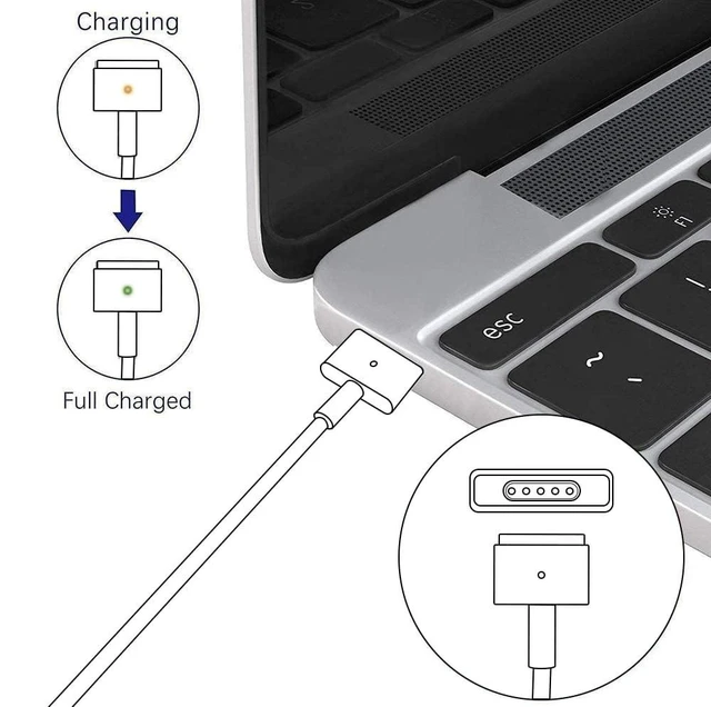 Alt view image 5 of 5 - Mac Book Pro Charger, AC 85w Magnetic T-Tip Power Adapter Charger Compatible with MacBook Pro 17/15/13 Inch (Retina, 2012-2015)